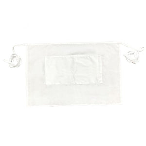 Mandil bistro medio Chef Regalia de 2 bolsas, blanco, 19" x 28"