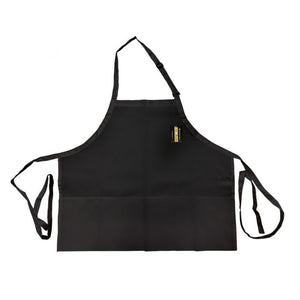 Mandil peto medio Chef Regalia de 3 bolsas, negro, 24" x 27 1/2"