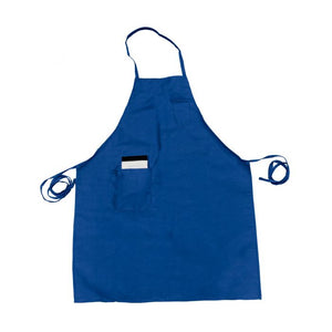 Mandil peto largo Chef Regalia con bolsa, azul, 33" x 26"