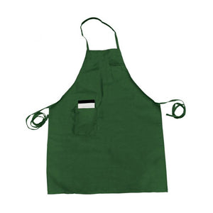 Mandil peto largo Chef Regalia con bolsa, verde, 33" x 26"