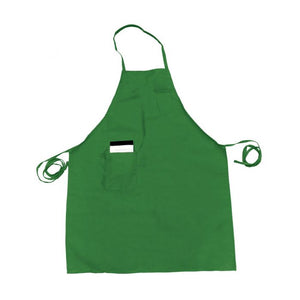 Mandil peto largo Chef Regalia con bolsa, verde olivo, 33" x 26"