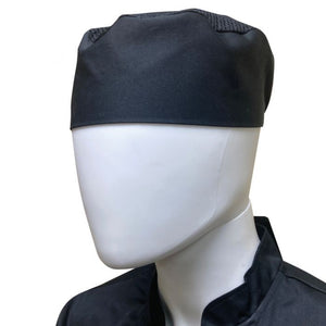 Gorro de chef tipo pill box ventilado Chef Regalia, talla XL, negro