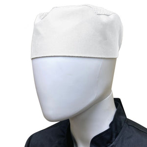 Gorro de chef tipo pill box ventilado Chef Regalia, talla L, blanco