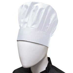 Gorro de chef Chef Regalia ajustable con velcro, talla unitalla, blanco