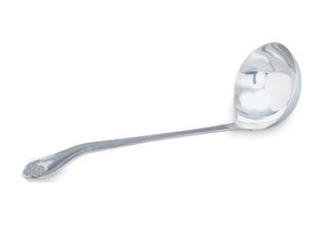 4 oz acero inoxidable servicio cucharón con embossed mango