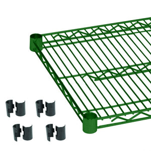 Repisa epóxica 18" x 36" con 4 juegos de clips plásticos
