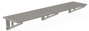 Repisa ranurada a muro 120 x 21 pulg acero inoxidable calibre 18
