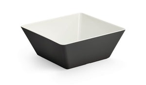 Grande cuadrado melamine cubic exhibición bowl en negro