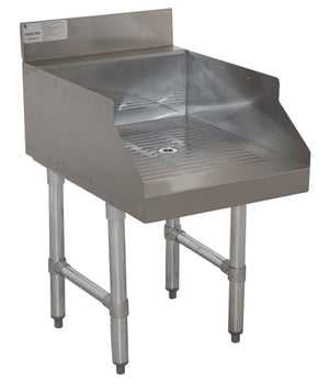 Escurridor empotrado bajo barra 24 x 26 x 33 pulg acero inoxidable calibre 22