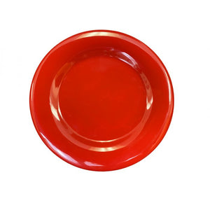 Plato de borde ancho de melamina 10-1/2" Pure Red