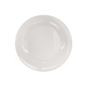 Plato de borde ancho de melamina 10-1/2" Ivory