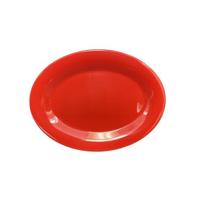 Platón de melamina 9-1/2" x 7-1/4" Pure Red