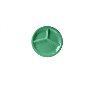Plato de 3 compartimentos de melamina 10-1/4" Green