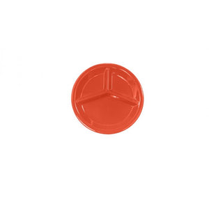 Plato de 3 compartimentos de melamina 10-1/4" Orange