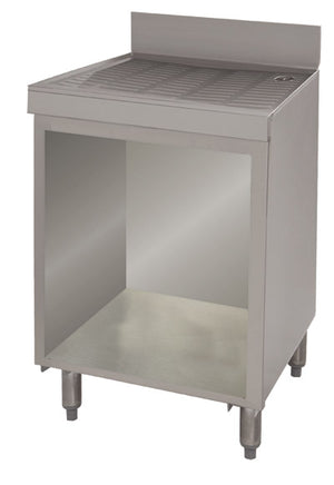 Escurridor bajo barra 30 x 21 x 33 pulg con base gabinete acero inoxidable calibre 20