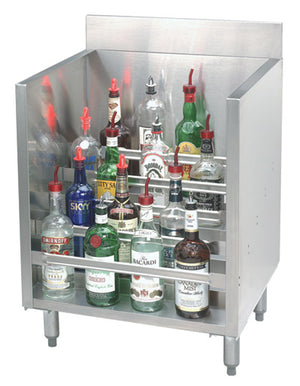 Exhibidor de botellas bajo barra 12 x 20-3/4 x 33 pulg acero inoxidable calibre 20