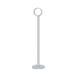 Porta tarjetas de mesa cromado 12"