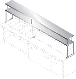 Repisa superior 48 x 24 pulg acero inoxidable 430 calibre 18