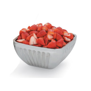 Bowl de servicio de acero inoxidable de doble pared cuadrado acanalado