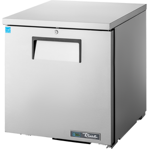 Refrigerador bajo mostrador de 27-5/8", compacto, 1 puerta, puerta sólida, batientes, 2 repisas