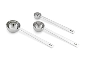 Cuchara medidora 3-pieza redondo uso rudo acero inoxidable Juego