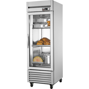 Gabinete calorífico vertical de 27", 1 puerta, puertas de cristal, batientes
