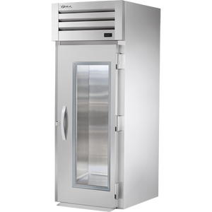 Refrigerador roll-in para racks de 35", 1 puerta, puertas de cristal, batientes