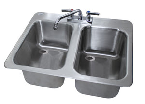 Tarja para bar 25-1/2 x 19 pulg drop-in acero inoxidable calibre 20