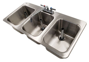Tarja para bar 38 x 19 pulg drop-in acero inoxidable calibre 20
