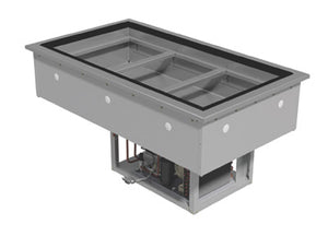 Inserto frío refrigerado 25-1/2 x 45-5/8 corte de instalación pulg drop-in acero inoxidable calibre 18