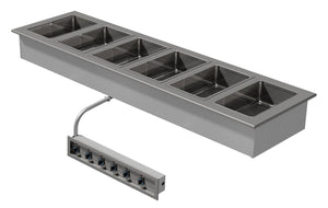 Unidad caliente para insertos 86-1/2 x 24-1/2 x 15-7/16 pulg drop-in acero inoxidable 304 calibre 18