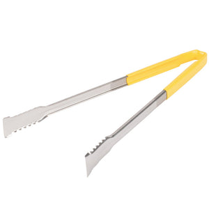 16" acero inoxidable de una pieza pinzas con Versagrip™ ends y amarillo Kool-Touch® mango