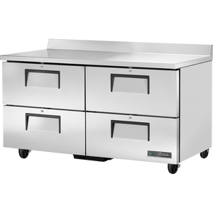 Mesa de trabajo refrigerada bajo mostrador de 60-3/8", 4 cajones