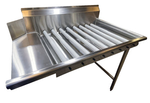 Rodillos para mesas limpias rectas de lavavajillas 25.6 pulg