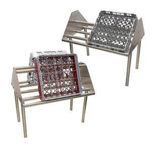 Repisa inclinada tubular doble para racks