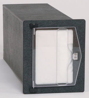 Flush-mount alta-volume servilletas dispensador en negro