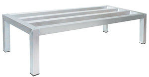 Rack de piso para almacenamiento 36 x 20 x 8 pulg en aluminio capacidad 1500 lb