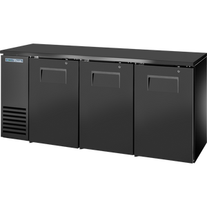 Refrigerador contra-barra de una zona de 72-1/8", 3 puertas, puertas sólidas, cubierta negra, exterior negro