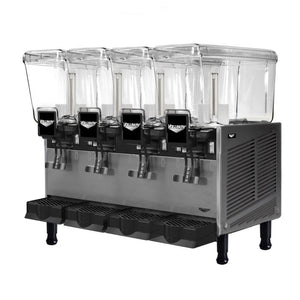 Dispensador refrigerado de bebidas con 4 3.17 gal bowls y stirring paddle bowl circulation