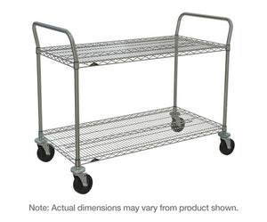 Metro SP Series de 2 repisas y de 3 repisas Utility Carts con acabado Brite repisas ventiladas