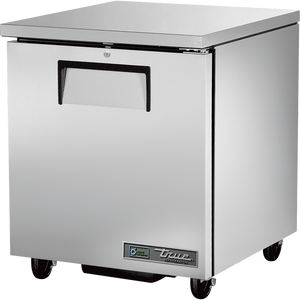 Refrigerador bajo mostrador de 27-5/8", 1 puerta, puerta sólida, batientes, 2 repisas