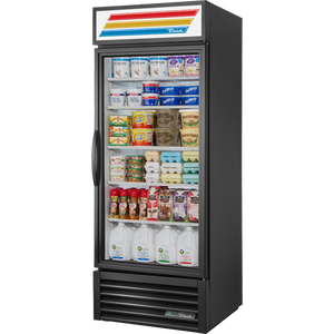 Refrigerador exhibidor de 30", 1 puerta, puertas de cristal, batientes, 5 repisas