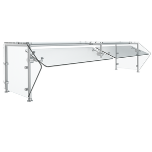 Protector de alimentos 73 1/2" Velocity ajustable de un lado para 5 insertos/pozos Drop-Ins con 120 V tira de iluminación LED
