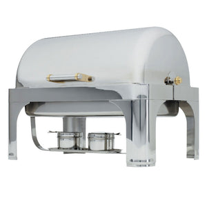 Chafer Entero 9 qt New York, New York® rectangular sobre mostrador con a roll-superior dome tapa, estándar inserto para agua 