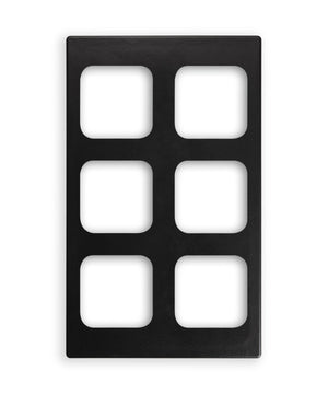 Miramar® resin plantilla para 6 sexto Miramar contemporáneo alimentos insertos en negro