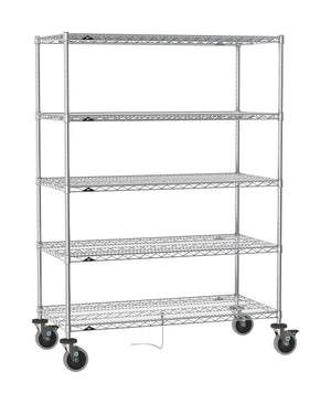 Carro de anaquel Metro Super Erecta de 5 repisas cromado ESD-NC-M