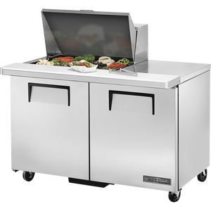 Mesa refrigerada para sandwiches y ensaladas de 48-3/8", mega top, 2 puertas, 4 repisas, 12 insertos