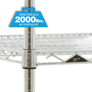Anaquel Metro Super Erecta de 4 repisas cromado