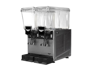 Dispensador refrigerado de bebidas con 2 3.17 gal bowls y fountain spray circulation