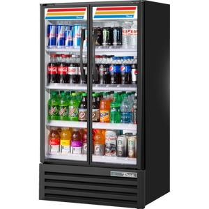 Refrigerador exhibidor slim line de 30-7/8", 2 puertas, puertas de cristal